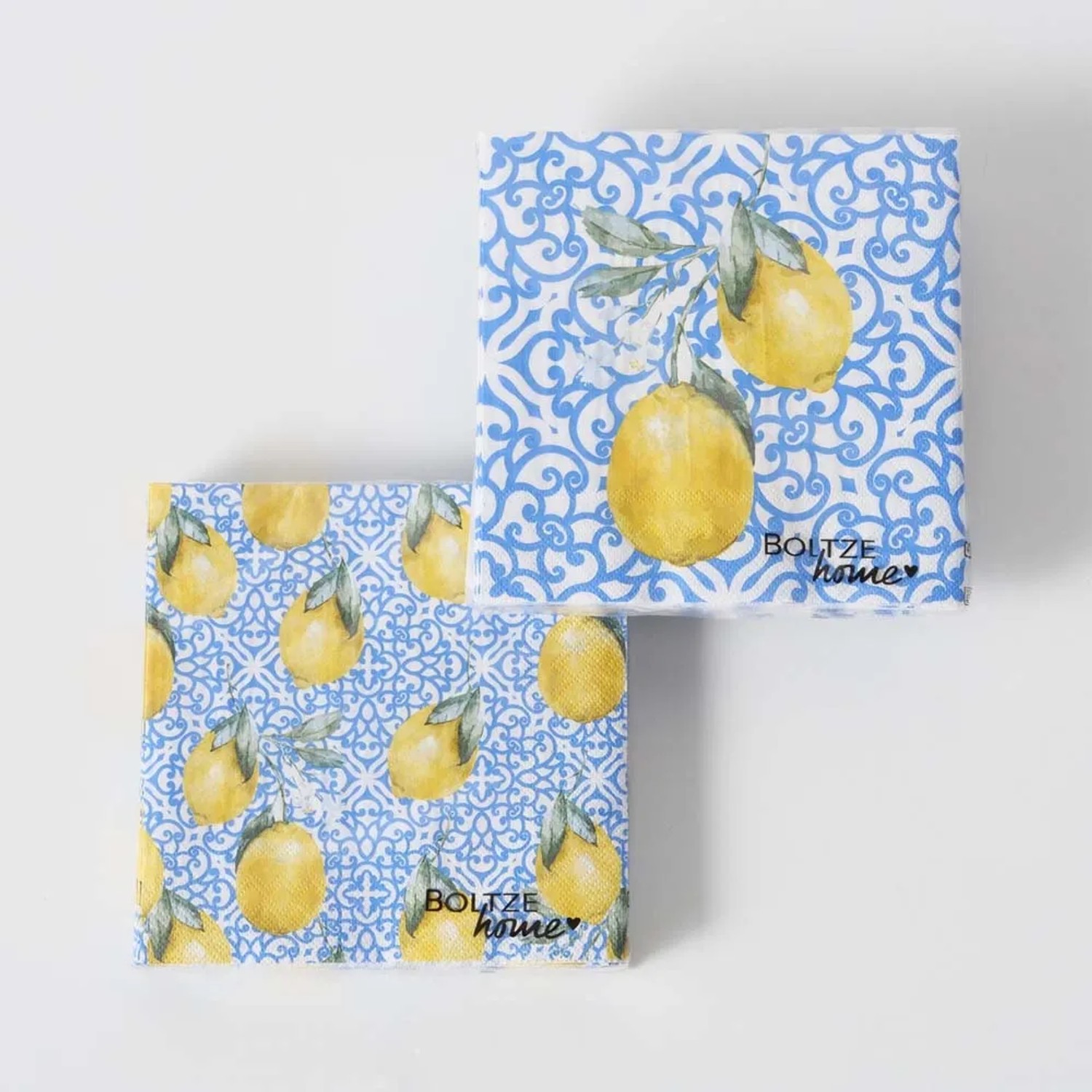 Boltze tovaglioli Capri, 20 pezzi, con motivo a limoni e ornamenti.