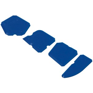 Set spatole per fughe LUX, 4 pezzi, spatole in plastica blu per lisciare le fughe.