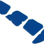 Set spatole per fughe LUX, 4 pezzi, spatole in plastica blu per lisciare le fughe.