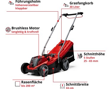 Lama Di Ricambio Per Tosaerba Einhell GE-CM 33 Li - Lunghezza 33 Cm, Colore Nero - Foto 6