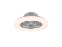 Plafoniera led con ventilatore Umea con telecomando mltifunzione Ø 50 cm  cromo