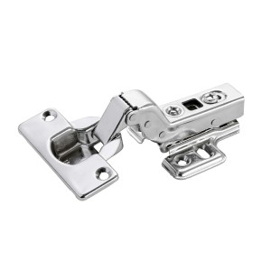 Cerniera per mobili in metallo lucido per la costruzione di mobili.