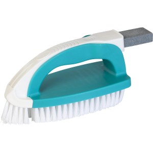 Spazzola per piscina t.b.t. con manico e spugna per la pulizia.