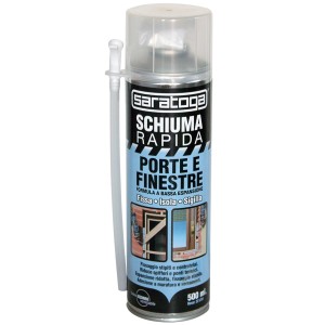 Schiuma Saratoga per porte e finestre, bomboletta da 500ml.