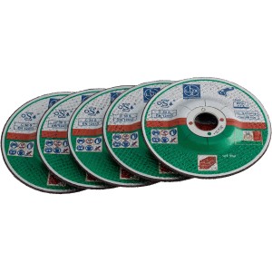 LUX Disco da taglio per pietra, confezione da 5, diametro 115 mm per smerigliatrici angolari.