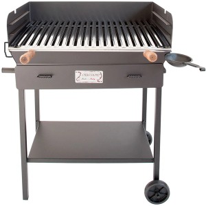Barbecue a carbonella t.b.t. con ripiano e ruote.