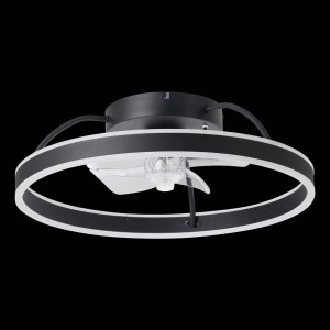 Plafoniere LED moderna: t.b.t. lampada da soffitto con ventilatore, nero/bianco.