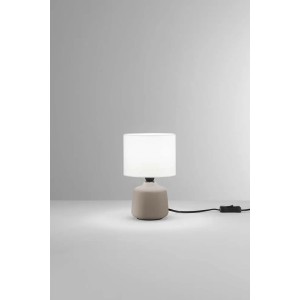 Lampada da tavolo Burano base beige in ceramica 23x14 cm