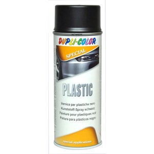 Vernice spray per plastica nera di Dupli-Color.