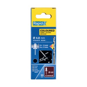 Rivetti Rapid Nero Ø4,8 x 12 mm Confezione da 50 Pezzi