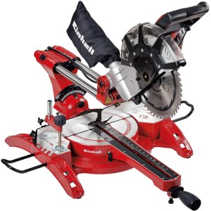 Troncatrice radiale Einhell TC-SM 2534 Dual, 2350 W, rossa, con sacco raccogli trucioli e laser