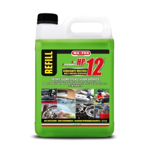 Tanica di detergente verde HP12 di MA-FRA per la cura dell'auto.