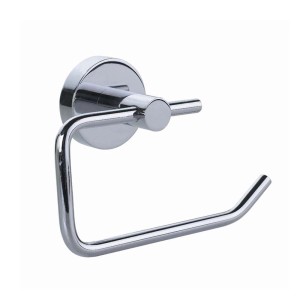 Porta carta igienica cromato Nie Wieder Bohren Smooz SO235 con set di montaggio.