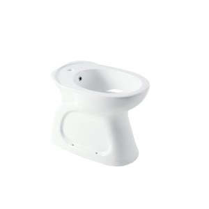 Bidet t.b.t. bianco in ceramica, vista frontale.