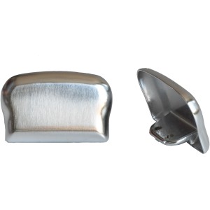 Due elementi decorativi t.b.t. argentati per la parete, diverse prospettive.