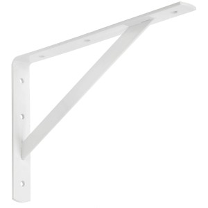 Mensola bianca t.b.t. in metallo per montaggio a parete.