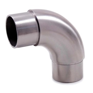 t.b.t. Raccordo a gomito per ringhiere scale, acciaio inox.