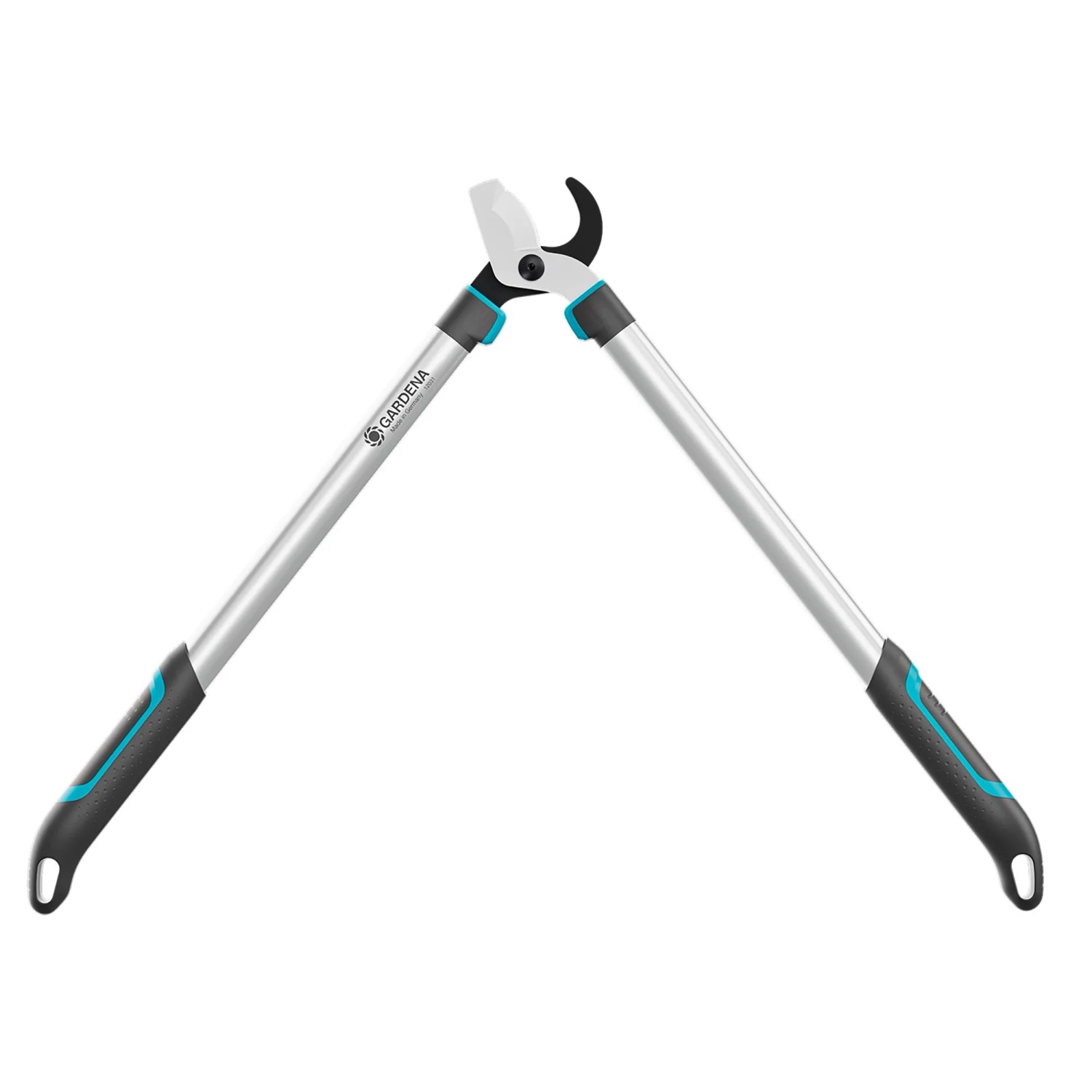 Cesoia per rami Gardena EasyCut L con principio di taglio bypass per rami fino a 45 mm di diametro.