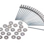LUX Rivetti ciechi 3x8 mm con rondelle, alluminio/acciaio, 20 pezzi