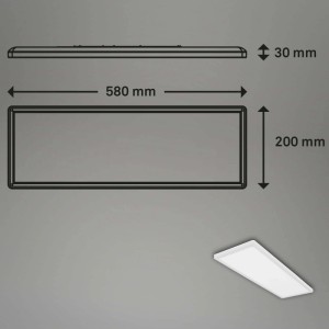 Plafoniera LED Slim 3000lm 4000K 58x20 cm Bianca
