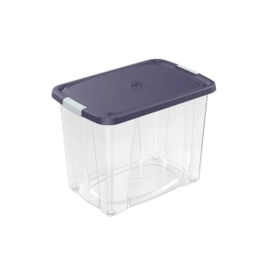 Contenitore in plastica con ruote e coperchio 65 l 59x39x45 cm