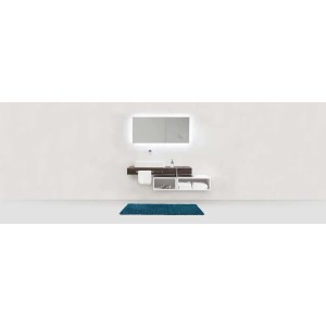 Tappeto da bagno antiscivolo Covelo 50x80 cm blu scuro