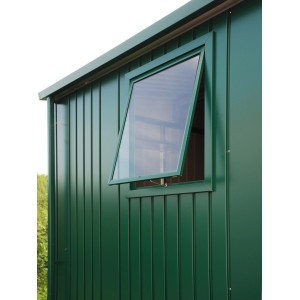 Finestra Biohort per casetta Europa, grigio quarzo metallizzato, per illuminazione extra.