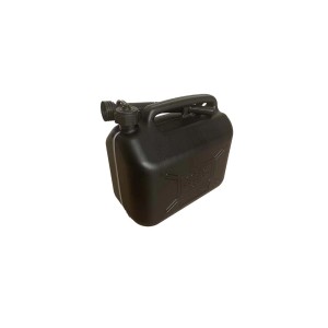 Tanica nera per carburante per manutenzione e riparazione auto.