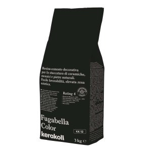 Stucco Fugabella Color Kerakoll in sacco nero, per ceramiche, mosaici e pietre naturali.