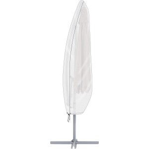 Copertura trasparente per ombrellone da giardino con coulisse per una tenuta sicura.