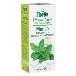 Flortis Derma Care Gel Menta, rinfrescante e defaticante. Prodotto Antizanzare.