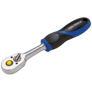 LUX Cricchetto reversibile 10 mm (3/8) Comfort con impugnatura a 2 componenti per un lavoro confortevole.