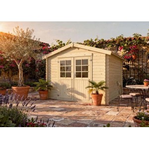 Casetta da giardino in legno Luisa sp. 28 mm H235xL318xP300 cm