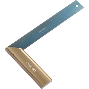 Squadra LUX Comfort 300 mm in acciaio armonico per misurare e controllare gli angoli.