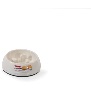 Ciotola per cani anti-ingozzamento bianca di t.b.t. per alimentazione lenta.