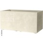 Vaso per piante rettangolare beige per giardino o terrazza.