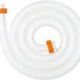 Tubo bianco per pompa filtro a sabbia Bestway con connettori arancioni.