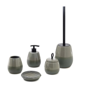 Scopino bagno Wilma in ceramica verde salvia