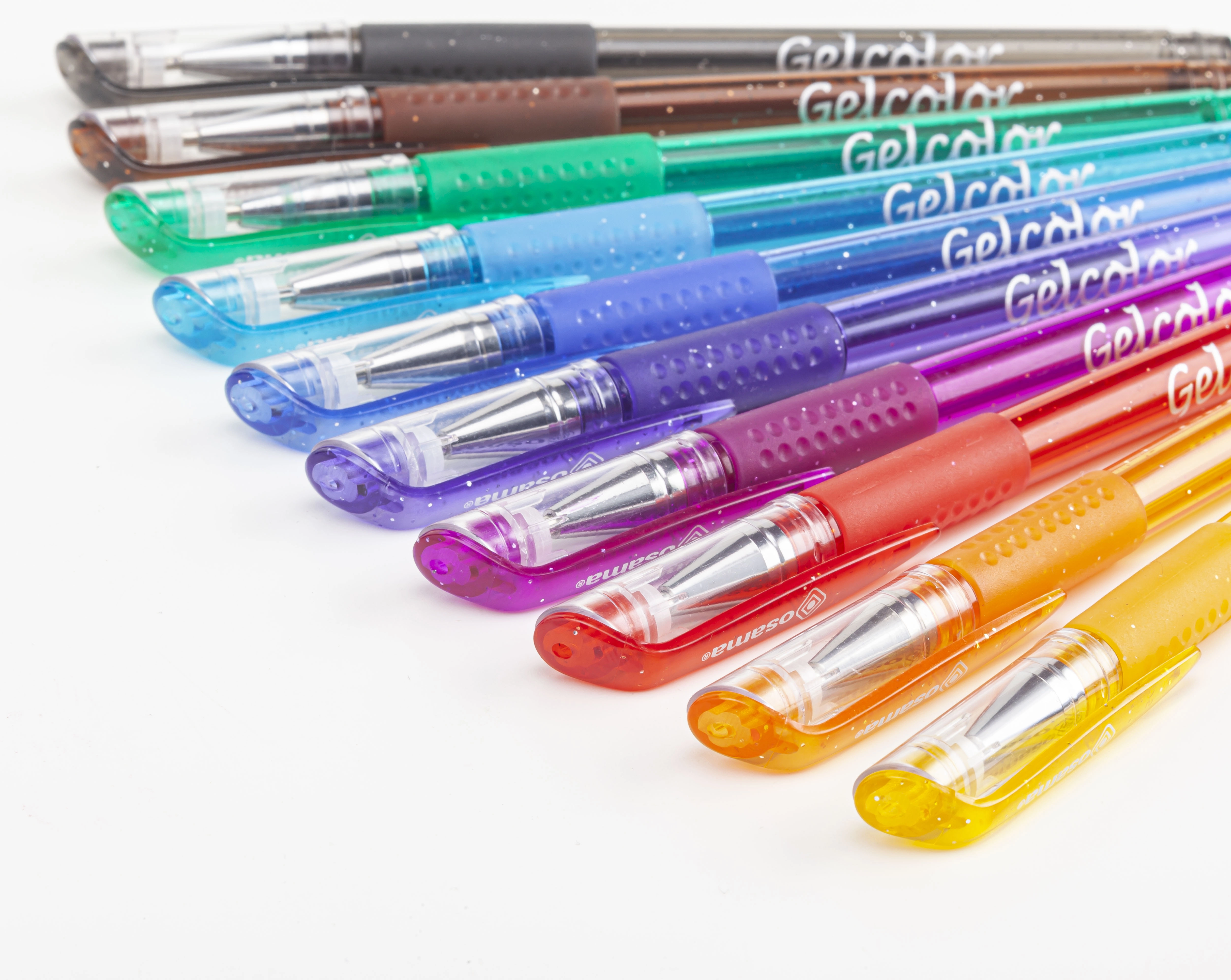 Penne gel colorate e glitterate Osama Gel Color 10 pz