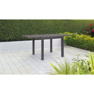 Tavolo da giardino quadrato t.b.t. grigio, ideale per terrazza e giardino.