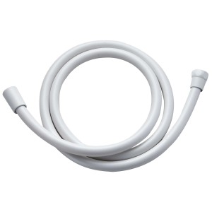 Tubo doccia bianco per accessori doccia, flessibile e resistente.