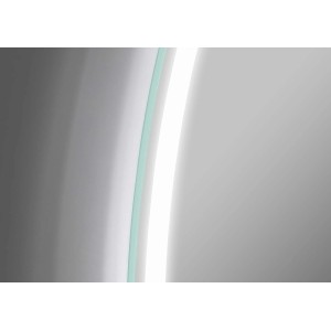 Dettaglio di uno specchio con illuminazione a LED.