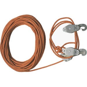 Paranco universale LUX 220 kg con corda e due ganci per ausili di trasporto.
