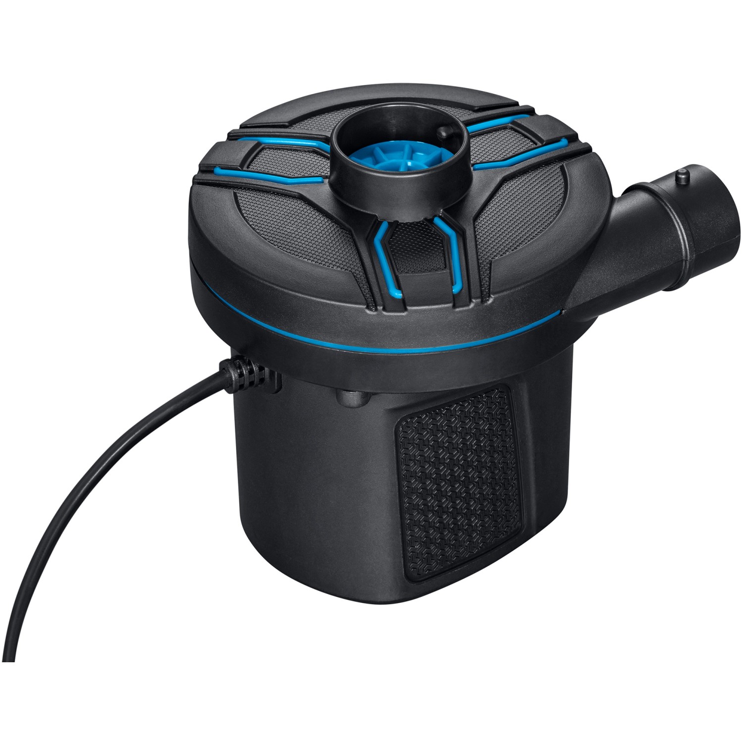 Pompa elettrica Bestway PowerTouch (220-240V) nera con dettagli blu.