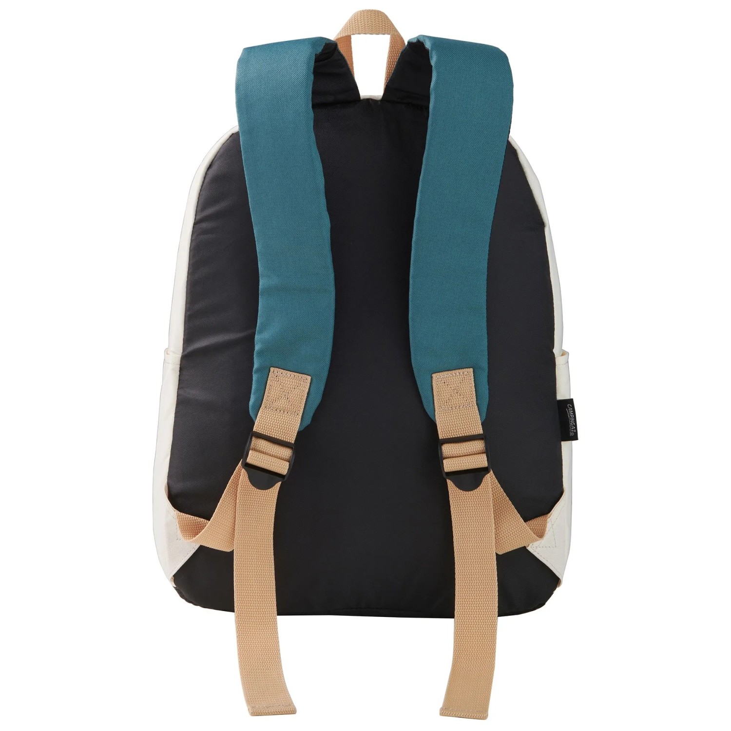 Vista posteriore: borsa frigo Campingaz Fold'N Cool, zaino bianco-turchese, 20 l. Ideale per campeggio e outdoor.