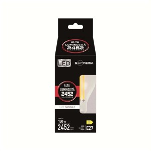 Lampadina LED goccia a filamento in vetro E27 4000 K 2452 lm
