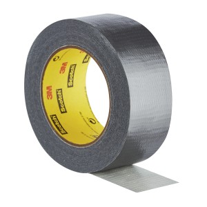 Nastro telato grigio 3M Scotch, rotolo con estremità srotolata.