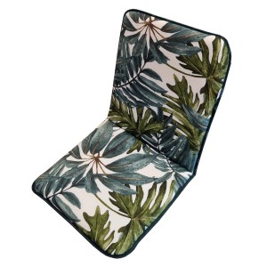 Cuscino da esterno t.b.t. con motivo a foglie tropicali per mobili da giardino.