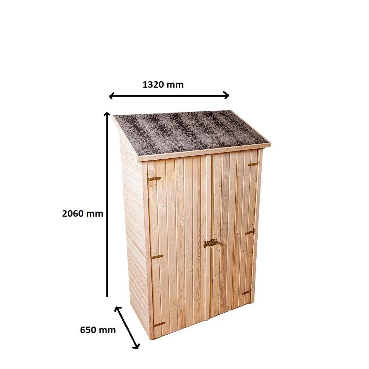 Casetta da giardino in legno sp 16 mm H206xL132xP65 cm_7