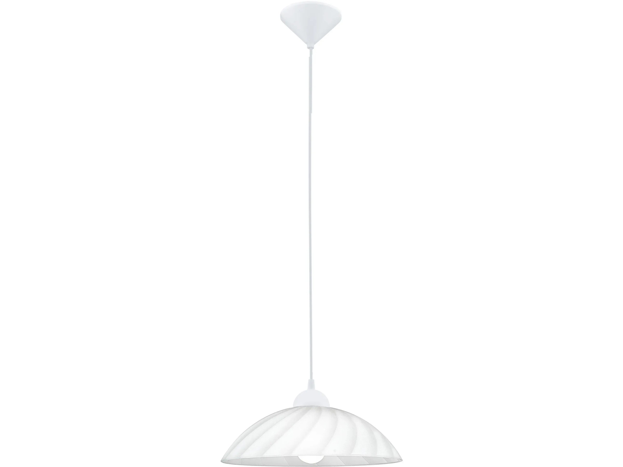 Lampada A Sospensione In Vetro EGLO – Bianco, E27, Diametro 35 Cm - 2